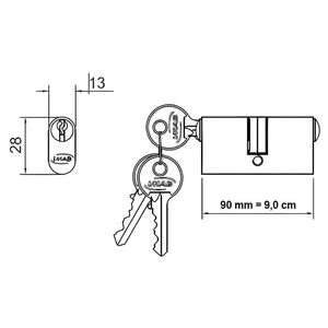 Cilindro Cromado 90 mm Imab