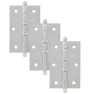 Dobradiça 3 1/2″ x 2 5/16″ Cromado – Linha Leve – União Mundial