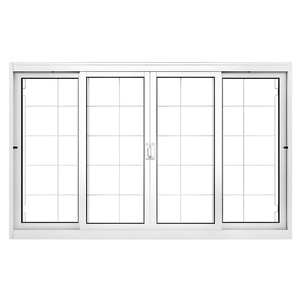 Janela de Aço Branco Vitrô 4 Folhas - Linha Inove - Brasil Esquadrias
