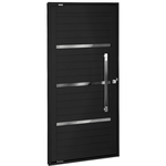 Porta-de-Aluminio-Preto-Pivotante-com-Puxador-Escovado-de-80cm---Linha-Premium-Black---Brasil-Esquadrias