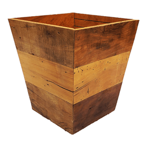 Cachepô de Madeira Demolição Trapezoidal - 47x47cm