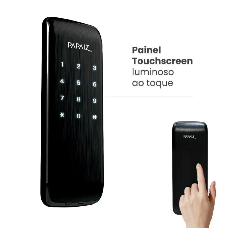 Fechadura-Digital-Sobrepor-Smart-Lock-SL125-Preto---Papaiz