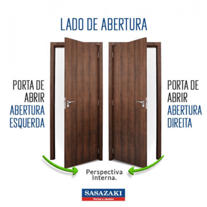 Porta de Alumínio Branco Social de Abrir com Postigo – Linha Alumislim – Sasazaki