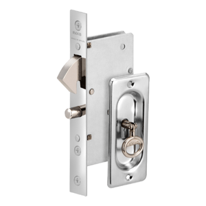 Fechadura com Concha Porta de Correr Interna Cromado Canto Redondo 45mm Imab