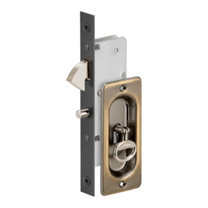 Fechadura com Concha Porta de Correr Ouro Velho 29mm Imab