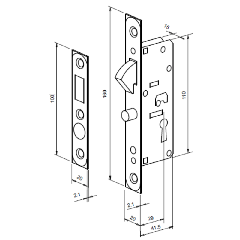 Fechadura-com-Concha-Porta-de-Correr-Ouro-Velho-29mm-Imab