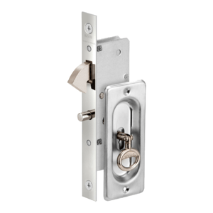 Fechadura com Concha Porta de Correr Cromado Fosco 29mm Imab