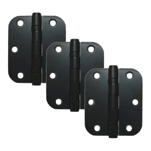 Dobradiça 3″ x 2 1/2″ Preto Canto Redondo – Linha Leve – União Mundial