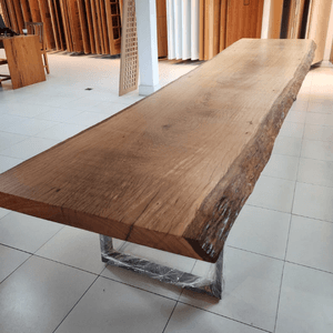 Mesa Rústica Reta de Madeira Pequiá - 457 x 100cm
